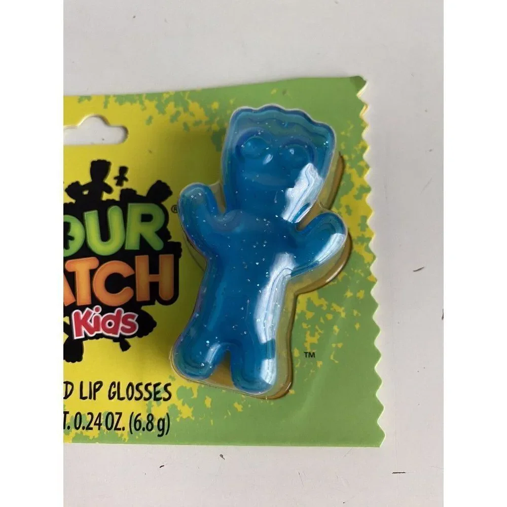 2 Pk Taste Beauty Sour‎ Patch Kids Blue Raspberry Cherry Flavored Lip Balm Gloss